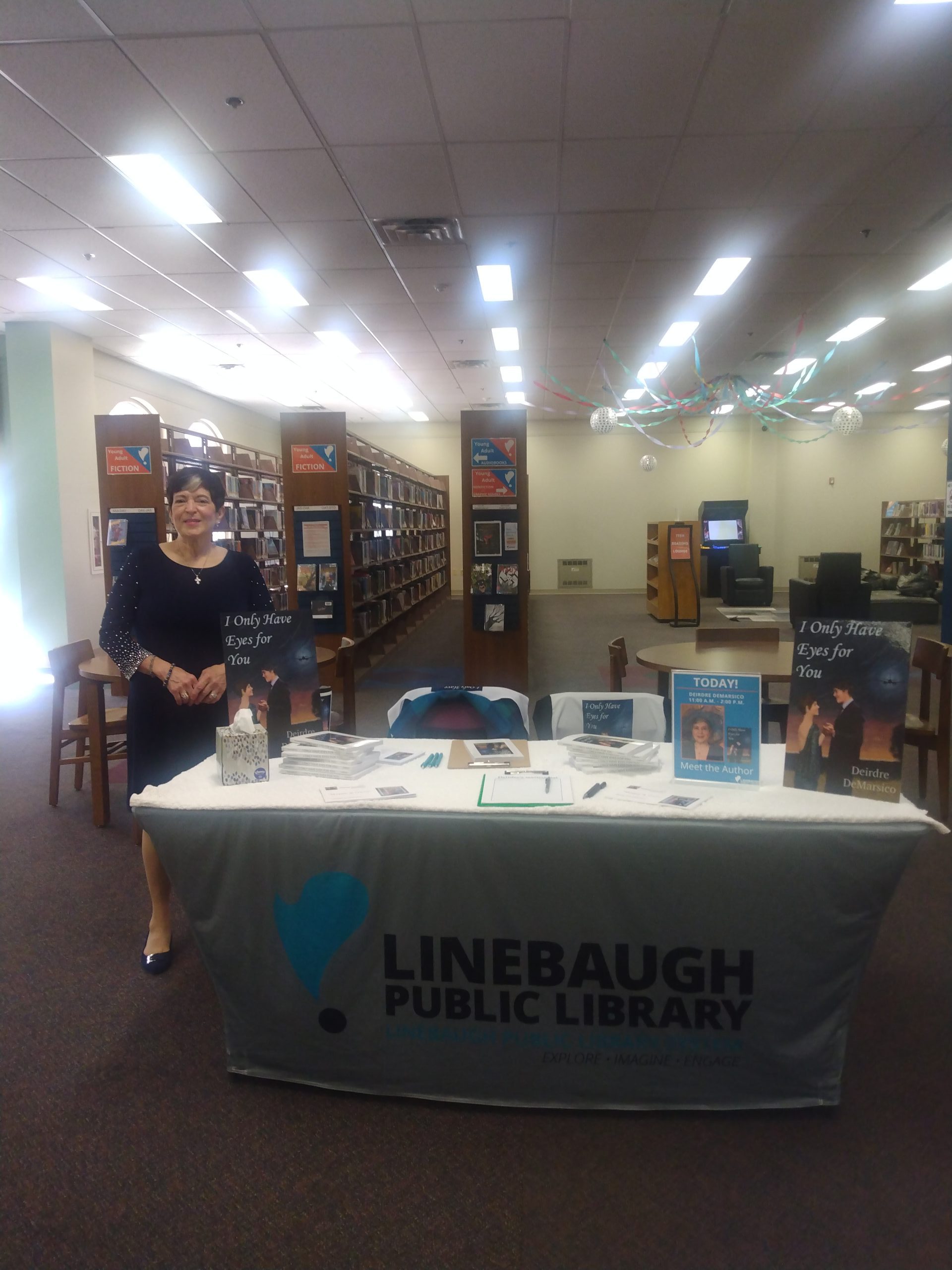 Deirdre Posing at I Only Have Eyes For You Book Signing Table 9-23