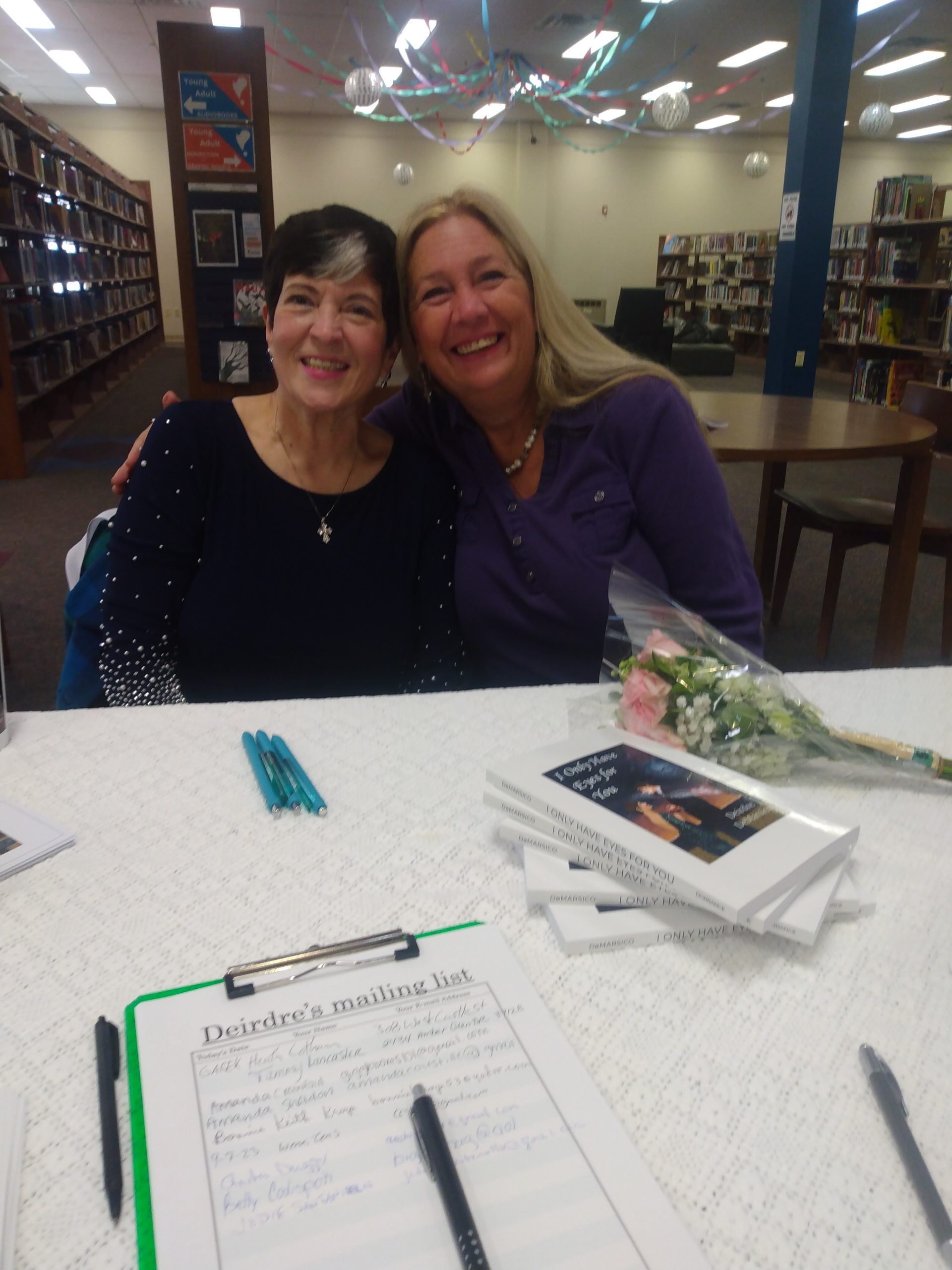 Deirdre and friend Jodie at I Only Have Eyes For You Book Signing 9-23